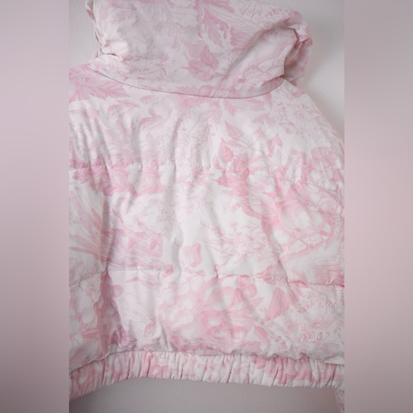 Selkie The Castle Pink Floral Marshmallow Puffer Womens Large Jacket- FreePeople - Picture 14 of 16